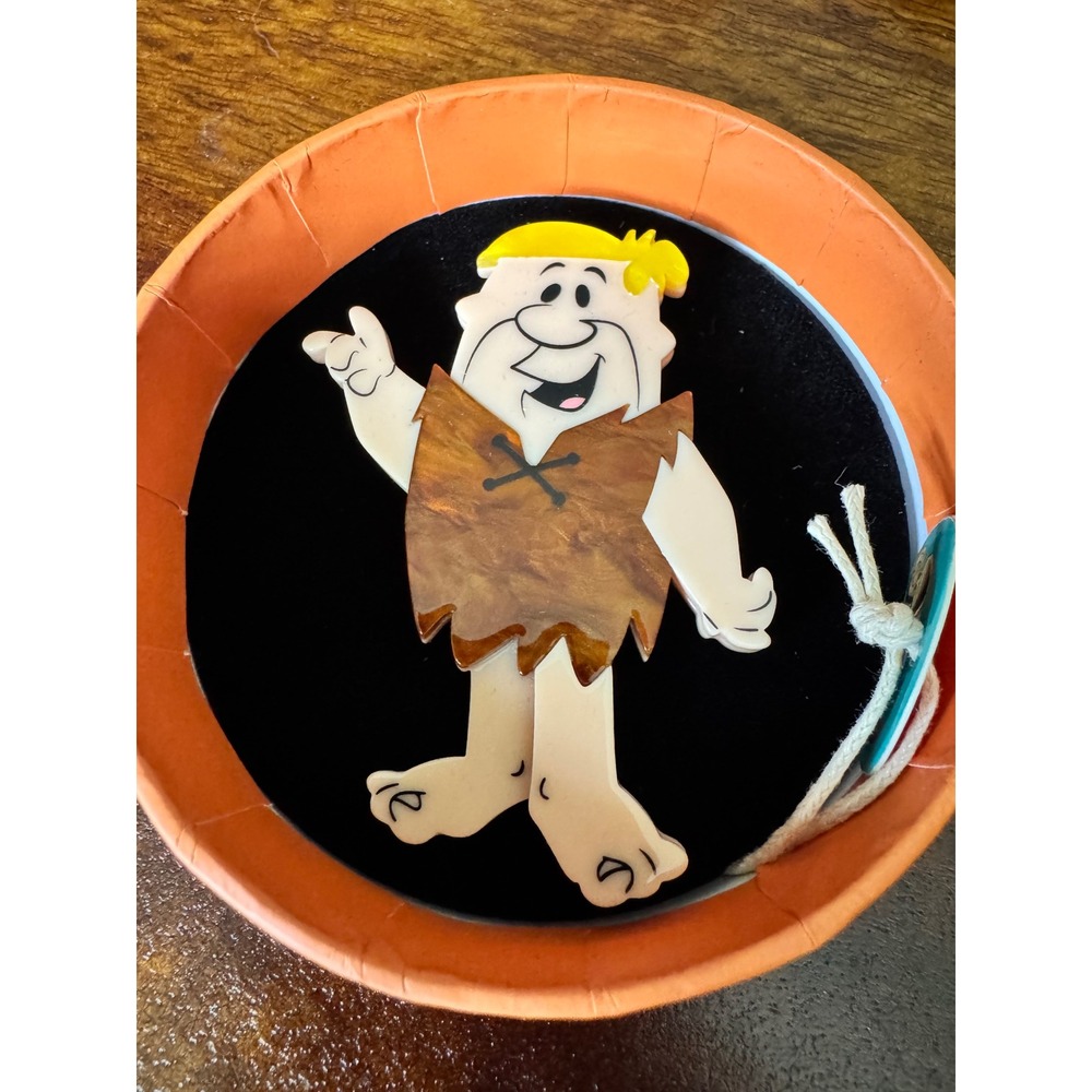Erstwilder The Flintstones Barney Rubble Brooch , NIB Never Worn